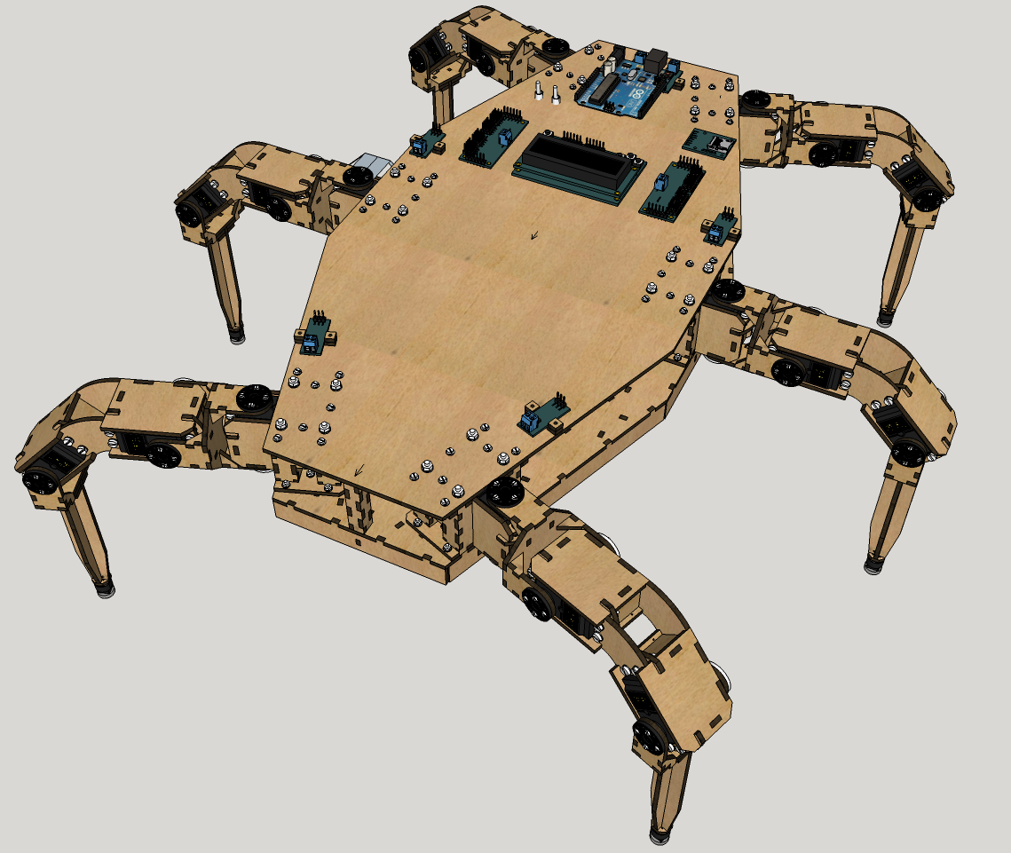 Hexapode - Robots à pattes et jambes, humanoïdes, bipèdes, quadrupèdes,  hexapodes ... - Robot Maker